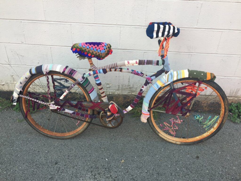 Picture of Yarn Bombing of Bicycle