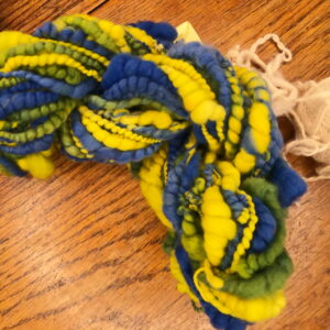 Blue and Yellow merino coils